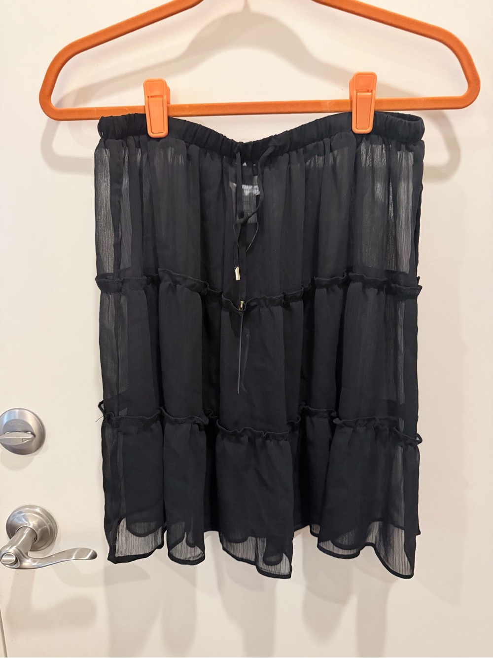 Bleu Rod Beattie Black Tiered Mini Skirt